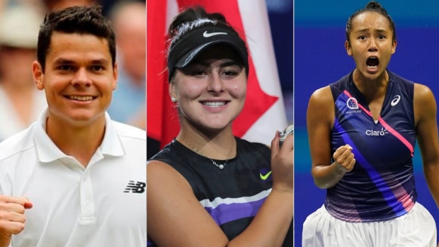 Milos Raonic Bianca Andreescu Leylah Annie Fernandez