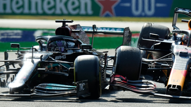 Lewis Hamilton and Max Verstappen