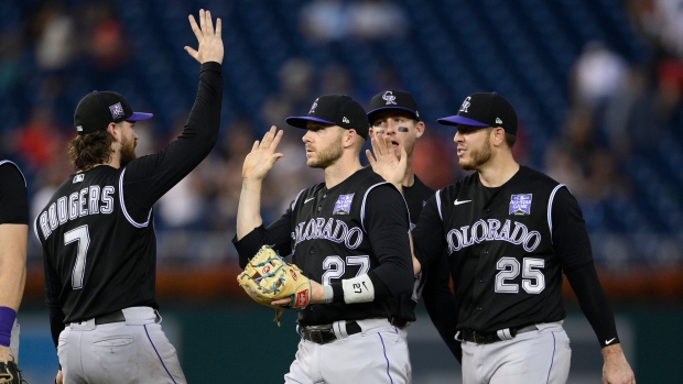 Trevor Story Brendan Rodgers C.J. Cron , The Canadian Press Trevor Story Brendan Rodgers C.J. Cron