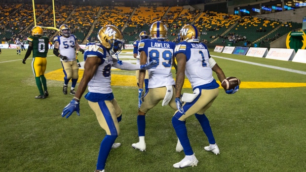 Winnipeg Blue Bombers celebrate