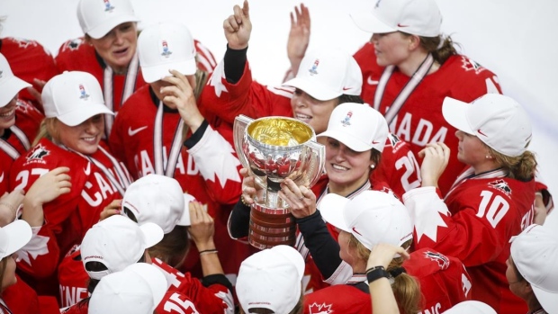 Team Canada Women Celebrate, The Canadian Press Team Canada Women Celebrate