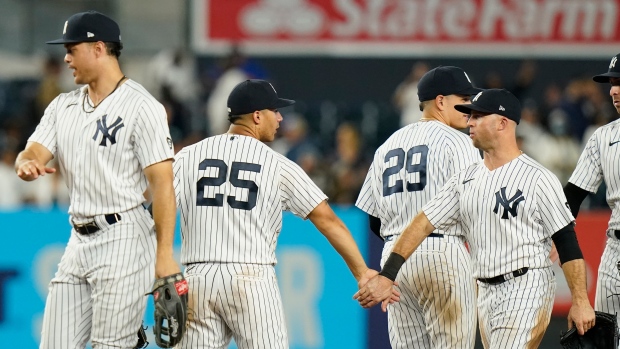 New York Yankees celebrate