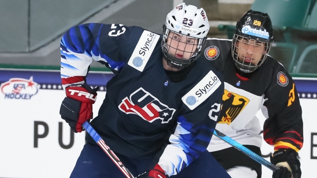 Logan Cooley, HHOF/IIHF Images Logan Cooley