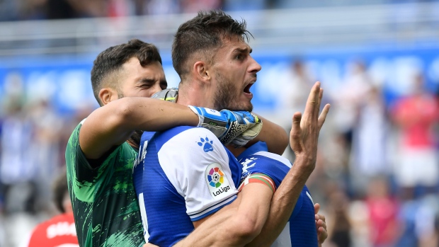 Alaves players celebrate