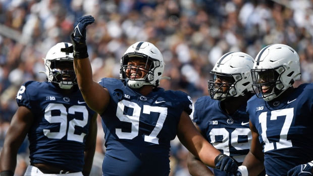 Penn State celebrates, The Canadian Press Penn State celebrates