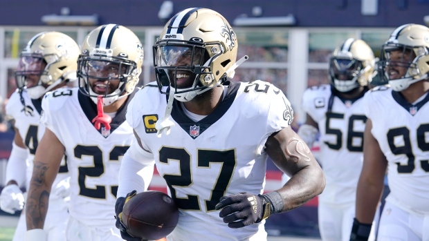 New Orleans Saints celebrate, The Canadian Press New Orleans Saints celebrate