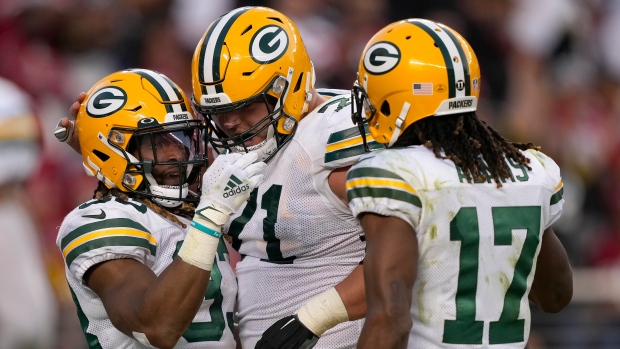 Green Bay Packers celebrate , The Canadian Press Green Bay Packers celebrate