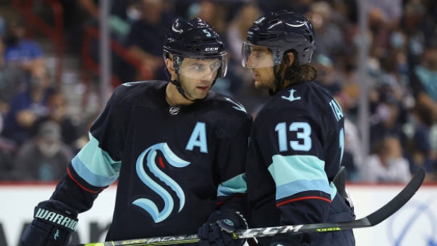 Mark Giordano, Brandon Tanev, Getty Images Mark Giordano, Brandon Tanev