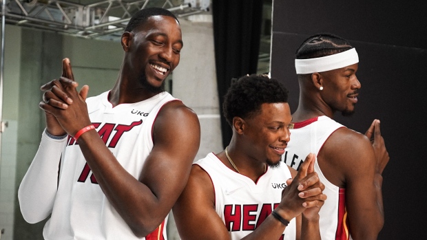 Kyle Lowry, Bam Adebayo, Jimmy Butler , Miami Heat on Twitter (@MiamiHEAT) Kyle Lowry, Bam Adebayo, Jimmy Butler
