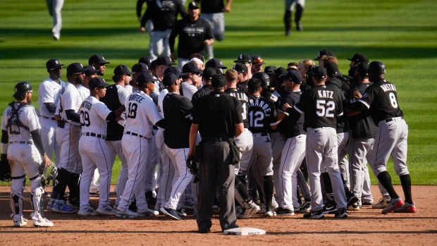 Chicago White Sox Detroit Tigers Benches Clear