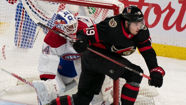 Jake Allen, Drake Batherson, The Canadian Press Jake Allen, Drake Batherson