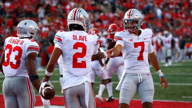 C.J. Stroud and Ohio State Celebrate , The Canadian Press C.J. Stroud and Ohio State Celebrate