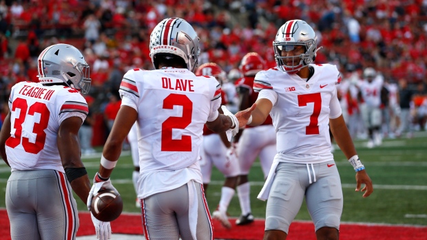 C.J. Stroud and Ohio State Celebrate 