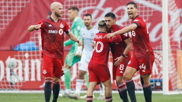 Yeferson Soteldo abd TFC Celebrate , The Canadian Press Yeferson Soteldo abd TFC Celebrate