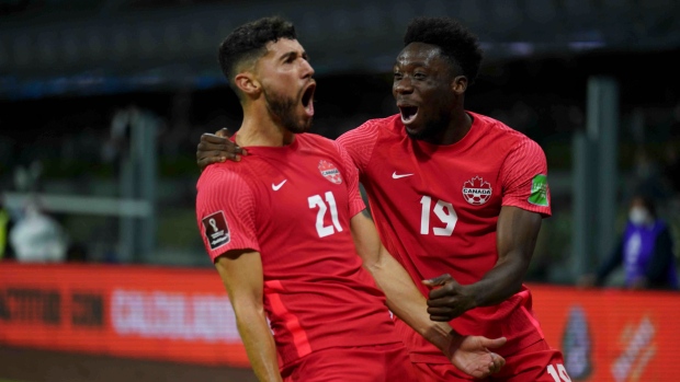 Jonathan Osorio and Alphonso Davies 