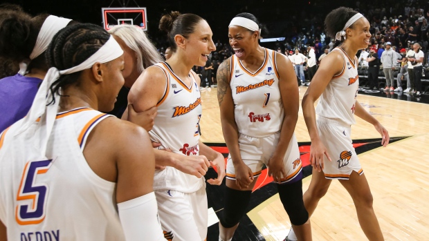 Phoenix Mercury celebrate, The Canadian Press Phoenix Mercury celebrate