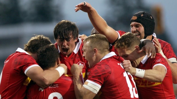 Canada celebrates (rugby)