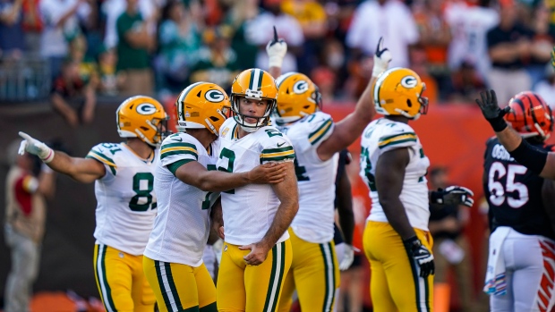 Green Bay Packers celebrate, The Canadian Press Green Bay Packers celebrate
