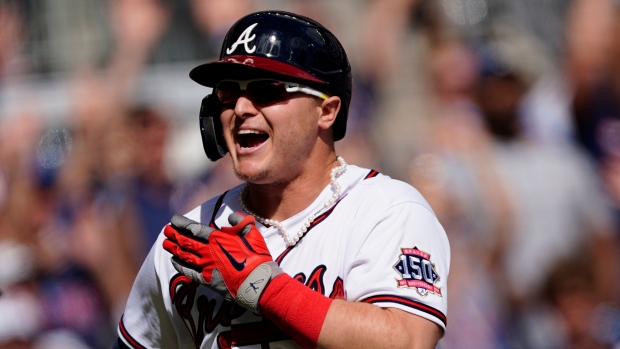 Joc Pederson wore a one-of-a-kind necklace to the plate