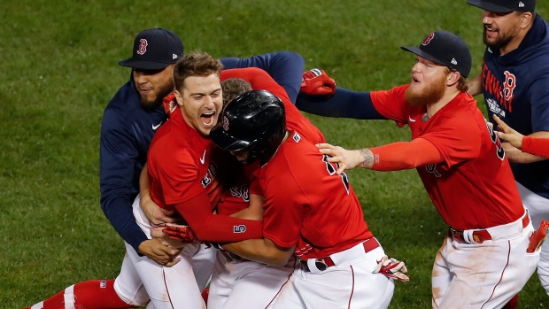 Boston Red Sox celebrate, The Canadian Press Boston Red Sox celebrate