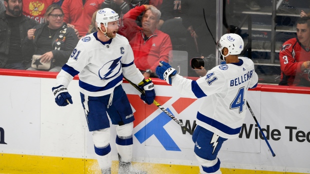 Steven Stamkos and Pierre-Edouard Bellemare, The Canadian Press Steven Stamkos and Pierre-Edouard Bellemare