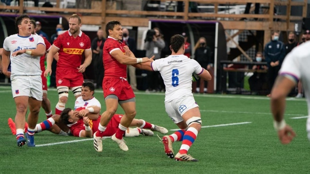 Chilean player accused of eye-gouging Canadian in Rugby World Cup qualifier Article Image 0, The Canadian Press Chilean player accused of eye-gouging Canadian in Rugby World Cup qualifier Article Image 0