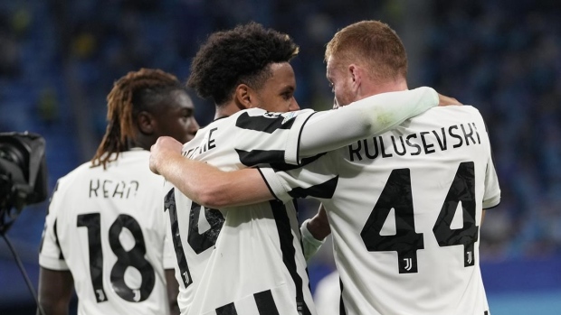 Dejan Kulusevski and Juventus Celebrate