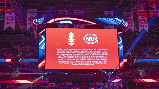 Mohawk Council of Kahnawake 'repulsed' by politicization of Habs' land acknowledgment Article Image 0, The Canadian Press Mohawk Council of Kahnawake 'repulsed' by politicization of Habs' land acknowledgment Article Image 0