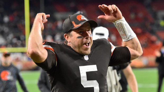Cleveland Browns quarterback Case Keenum, The Canadian Press Cleveland Browns quarterback Case Keenum