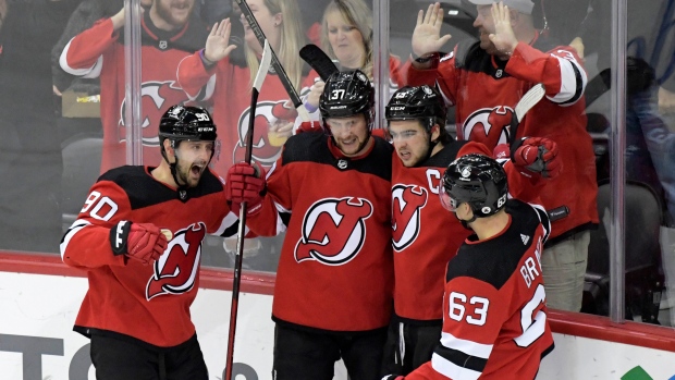 Nico Hischier Tomas Tatar Pavel Zacha Jesper Bratt , The Canadian Press Nico Hischier Tomas Tatar Pavel Zacha Jesper Bratt