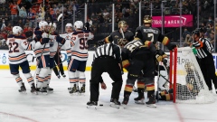 Oilers celebrate vs. Golden Knights
