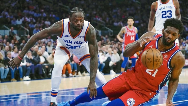 Julius Randle Joel Embiid, The Canadian Press Julius Randle Joel Embiid