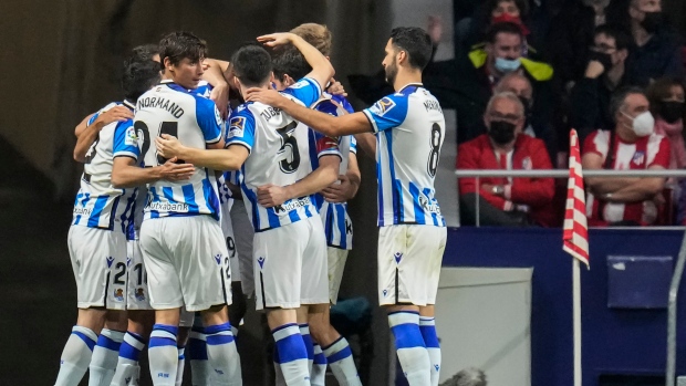 Real Sociedad Celebrates , The Canadian Press Real Sociedad Celebrates