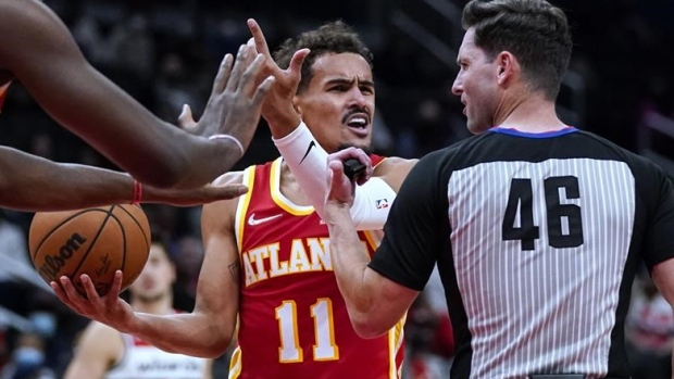 NBA fines Atlanta Hawks' Trae Young for bumping referee in back