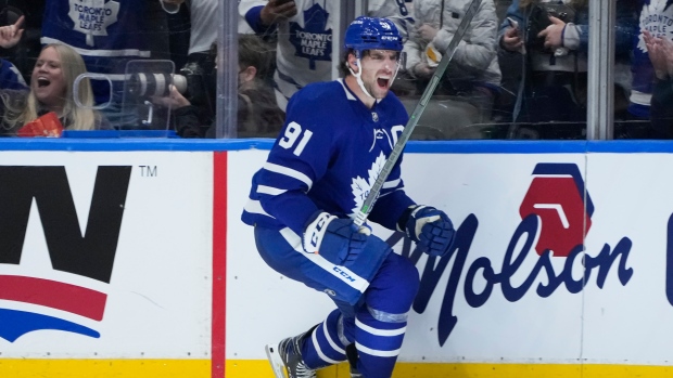 John Tavares celebrates