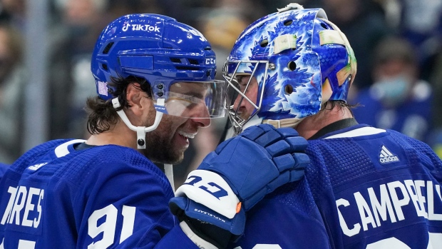 John Tavares and Jack Campbell