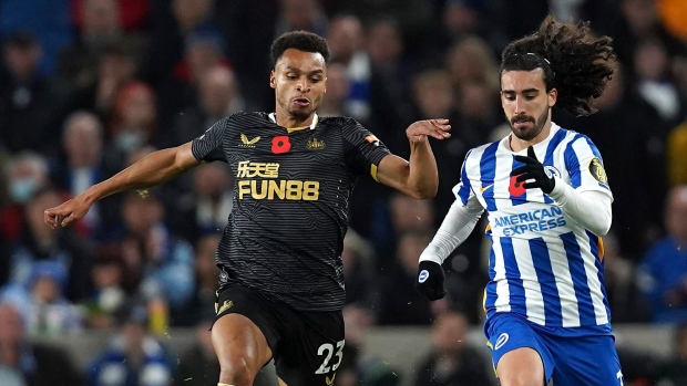 Newcastle United's Jacob Murphy and Brighton's Marc Cucurella, The Canadian Press Newcastle United's Jacob Murphy and Brighton's Marc Cucurella