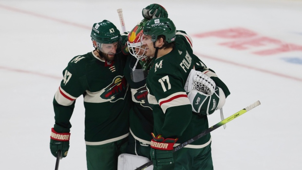 Minnesota Wild celebrate