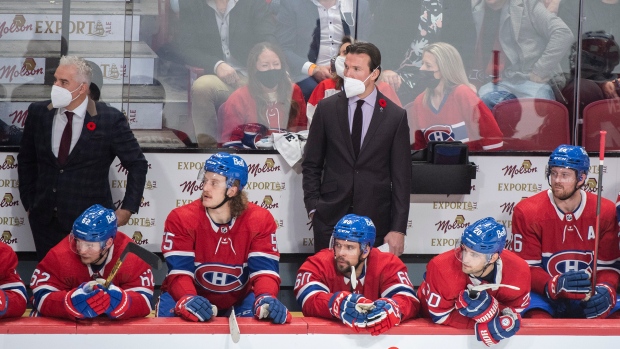 Montreal Canadiens bench