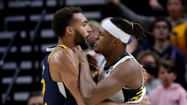 Rudy Gobert, Myles Turner, The Canadian Press Rudy Gobert, Myles Turner