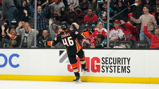 Trevor Zegras lacrosse goal taken away on replay in Ducks-Wild game