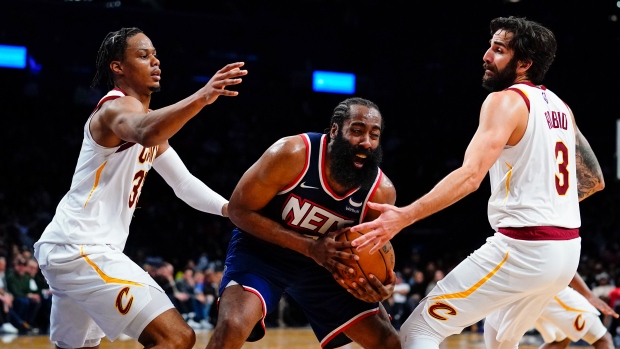 James Harden, Ricky Rubio, Isaac Okoro, The Canadian Press James Harden, Ricky Rubio, Isaac Okoro