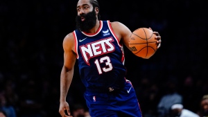 Nets' Harden late scratch vs. Nuggets due to left hamstring tightness