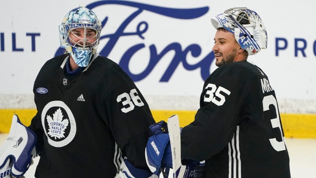 Jack Campbell and Petr Mrazek