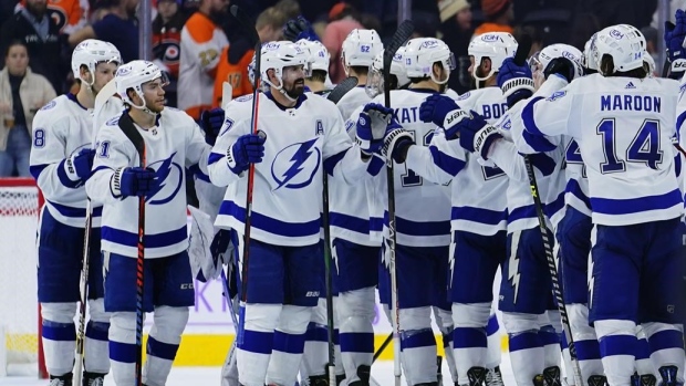 Tampa Bay Lightning celebrate, The Canadian Press Tampa Bay Lightning celebrate
