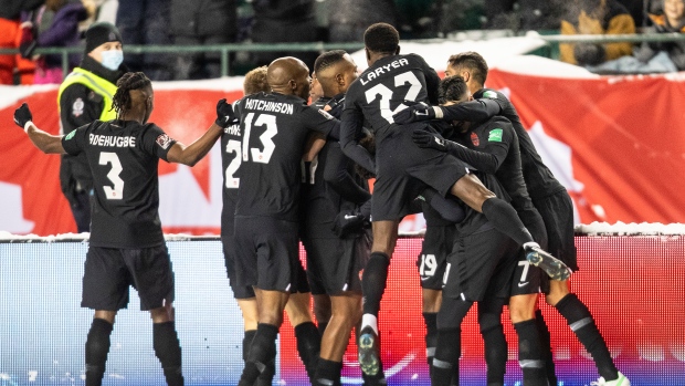 Canada celebrates vs. Mexico