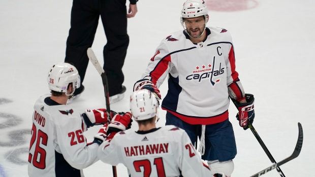 Alex Ovechkin Garnett Hathaway Nic Dowd, The Canadian Press Alex Ovechkin Garnett Hathaway Nic Dowd