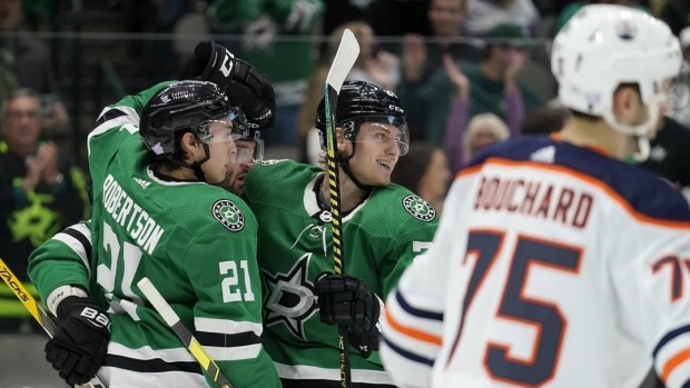 Dallas Stars celebrate, The Canadian Press Dallas Stars celebrate
