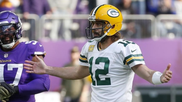 Packers' Rodgers says he's been playing with fractured toe Article Image 0
