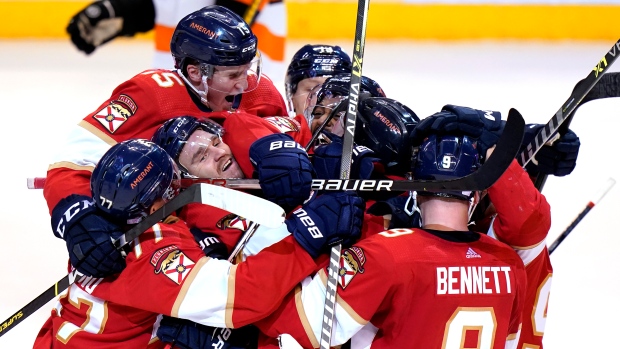 Florida Panthers celebrate, The Canadian Press Florida Panthers celebrate